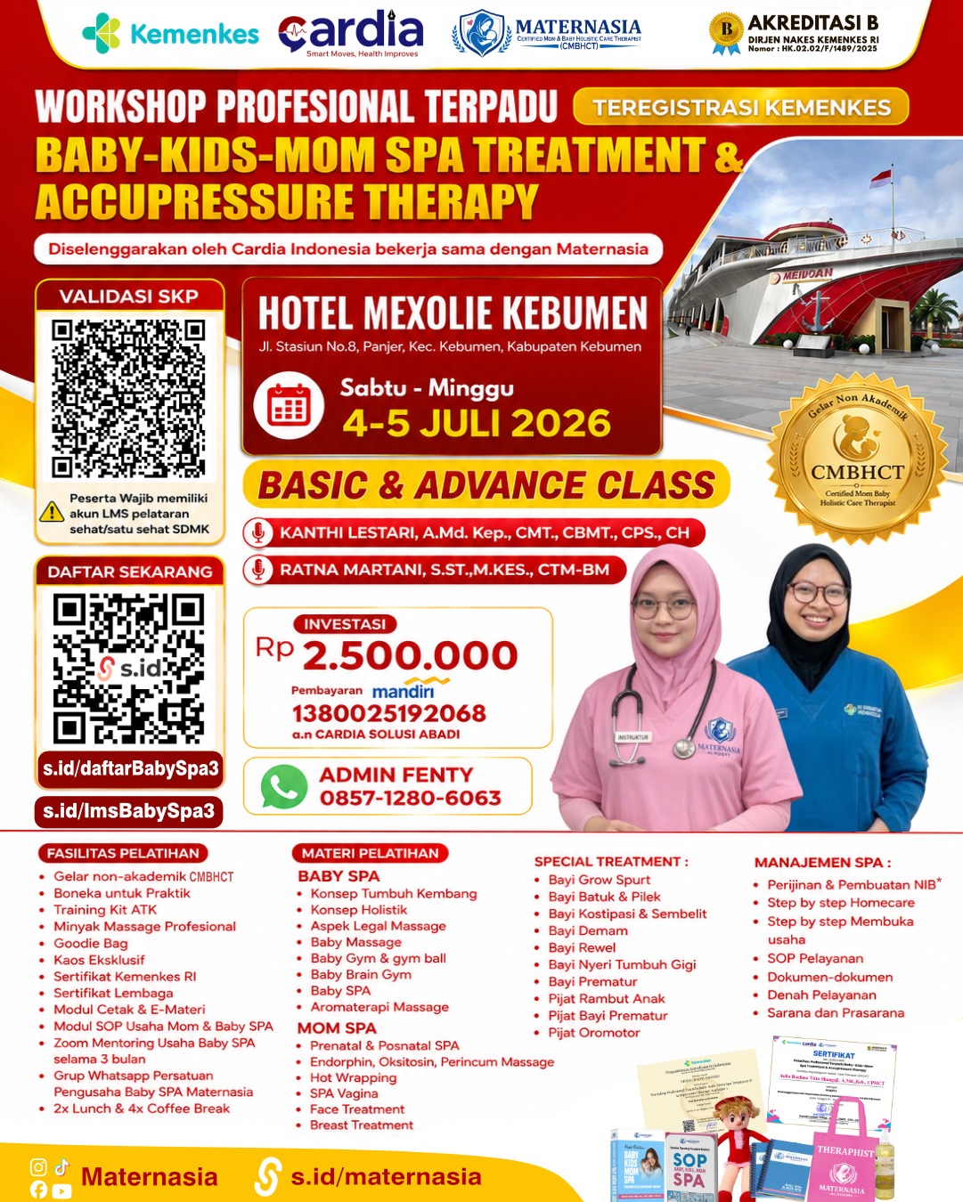 Gambar Workshop: Profesional Terpadu Baby–Kids–Mom Spa Treatment & Accupressure Therapy Batch 3